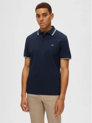 Selected Homme Polo 16087840 Granatowy Regular Fit