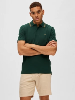 Selected Homme Polo 16087840 Zielony Regular Fit