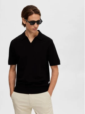 Selected Homme Polo 16088636 Czarny Regular Fit