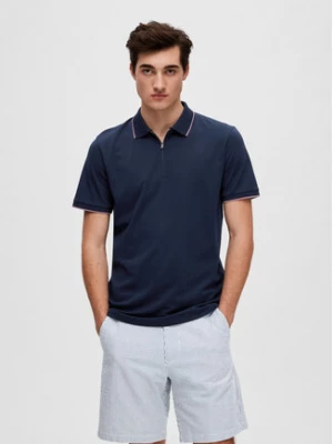 Selected Homme Polo 16089094 Granatowy Regular Fit