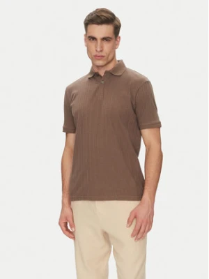 Selected Homme Polo 16094575 Beżowy Regular Fit