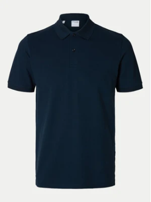 Selected Homme Polo 16095851 Granatowy Slim Fit