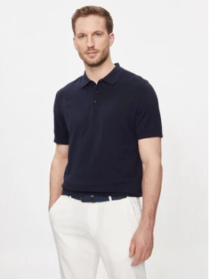 Selected Homme Polo Berg 16092437 Granatowy Regular Fit