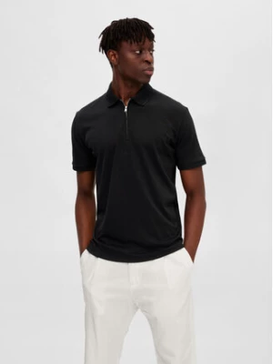 Selected Homme Polo Fave 16079026 Czarny Regular Fit