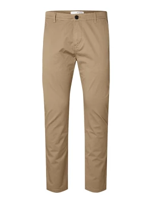 SELECTED HOMME Spodnie chino "Slim 175" w kolorze jasnobrązowym rozmiar: W31/L34