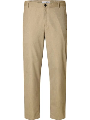 SELECTED HOMME Spodnie chino w kolorze beżowym rozmiar: L