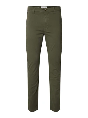 SELECTED HOMME Spodnie chino w kolorze khaki rozmiar: W34/L32