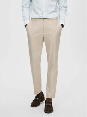 Selected Homme Spodnie materiałowe 16085270 Biały Slim Fit