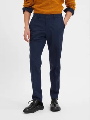 Selected Homme Spodnie materiałowe 16085270 Granatowy Slim Fit