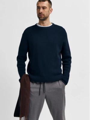 Selected Homme Sweter 16079776 Granatowy Regular Fit