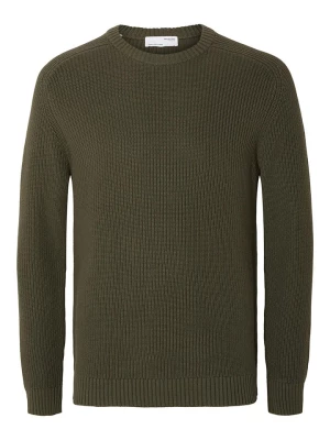 SELECTED HOMME Sweter "Dan" w kolorze khaki rozmiar: S