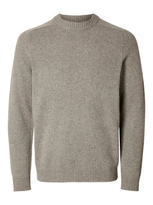 SELECTED HOMME Sweter "Reg" w kolorze szarobrązowym rozmiar: L