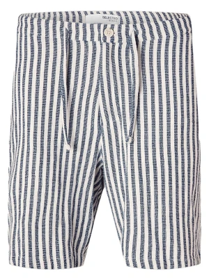 SELECTED HOMME Szorty w kolorze niebiesko-białym rozmiar: S