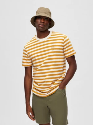 Selected Homme T-Shirt 16088527 Żółty Regular Fit