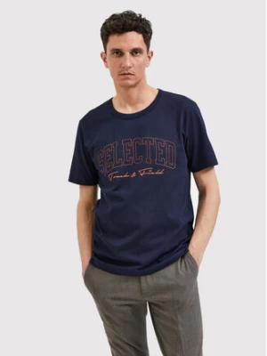 Selected Homme T-Shirt Bene 16085656 Granatowy Regular Fit