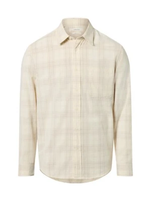 Selected Męska koszula sztruksowa Mężczyźni Regular Fit Bawełna żółty|brązowy w kratkę,