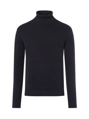 Selected Męski sweter z dzianiny - SLHDane Mężczyźni Bawełna niebieski jednolity,