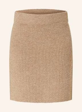 Selected Femme Spódnica Z Dzianiny beige