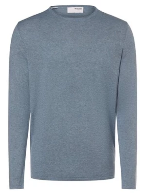Selected Sweter - SLHRome Mężczyźni Bawełna niebieski marmurkowy,