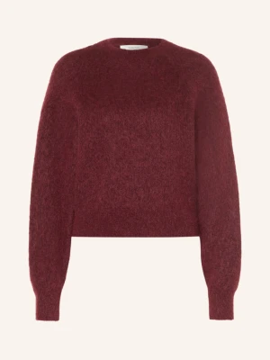Selected Sweter Z Moheru rot CIEMNOCZERWONY