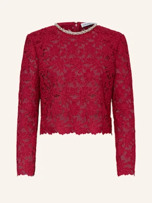 Self-Portrait Koronkowy Top Z Ozdobnymi Kamykami rot