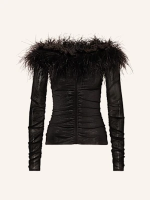 Self-Portrait Koszulka Z Długim Rękawem Z Odkrytymi Ramionami schwarz