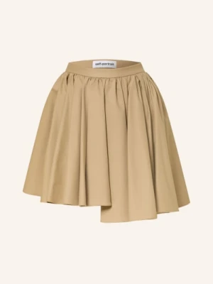 Self-Portrait Spódnica Plisowana beige