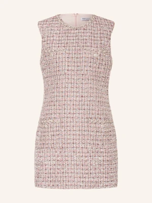 Self-Portrait Sukienka Bouclé Z Błyszczącą Przędzą I Ozdobnymi Kamykami pink