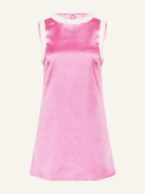 Self-Portrait Sukienka Etui Z Satyny pink
