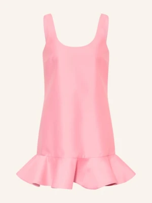 Self-Portrait Sukienka Koktajlowa Z Falbanami pink