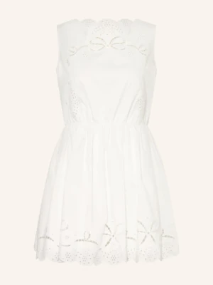 Self-Portrait Sukienka Z Ażurową Koronką weiss