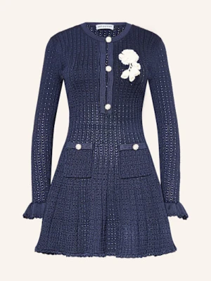 Self-Portrait Sukienka Z Dzianiny blau