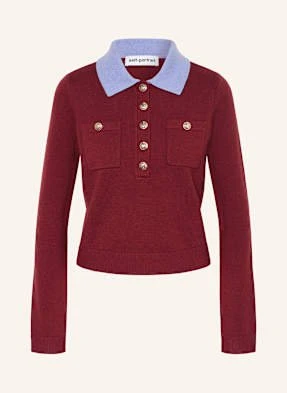 Self-Portrait Sweter rot