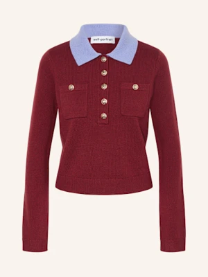 Self-Portrait Sweter rot