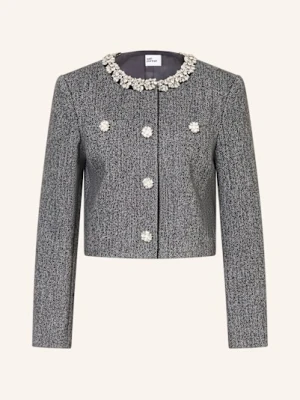 Self-Portrait Żakiet Pudełkowy Z Ozdobnymi Kamykami grau