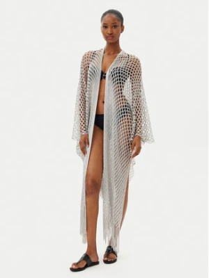 Selmark Kimono BC197 Srebrny Relaxed Fit