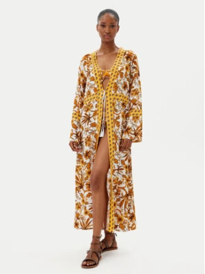 Selmark Kimono BM297 Żółty Relaxed Fit
