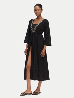 Selmark Kimono BO297 Czarny Relaxed Fit