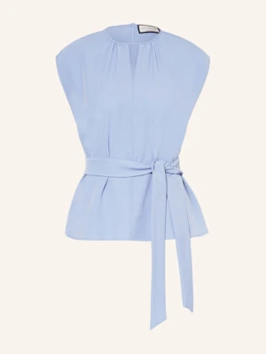 Sem Per Lei Bluzka Bez Rękawów Z Falbankami blau