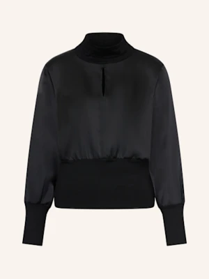 Sem Per Lei Bluzka Z Mieszanki Materiałów schwarz