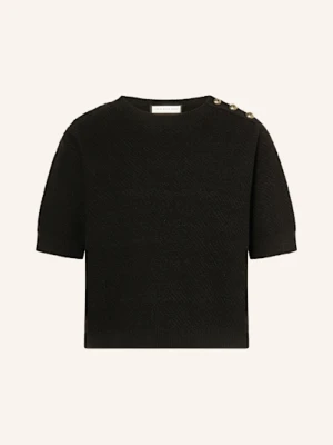 Sem Per Lei Dzianinowa Koszulka Z Bouclé schwarz
