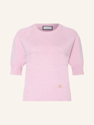 Sem Per Lei Dzianinowa Koszulka Z Kaszmiru rosa