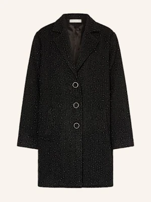 Sem Per Lei Płaszcz Bouclé Z Błyszczącą Przędzą schwarz