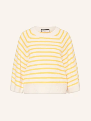 Sem Per Lei Sweter Z Dodatkiem Kaszmiru I Rękawem 3/4 gelb