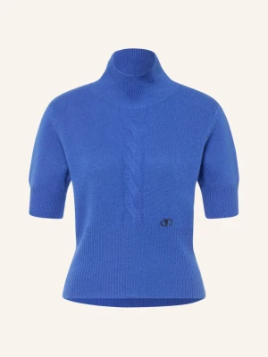 Sem Per Lei Sweter Z Dzianiny Kaszmirowej blau NIEBIESKI