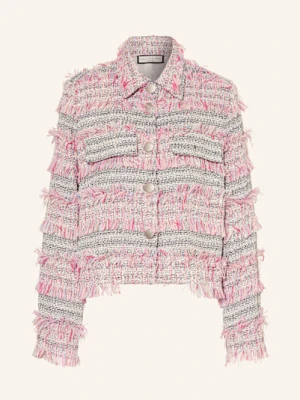 Sem Per Lei Żakiet Pudełkowy Z Bouclé Z Błyszczącą Przędzą rosa