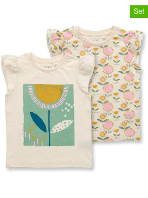 Sense Organics Koszulki (2 szt.) w kolorze beżowym ze wzorem rozmiar: 122/128