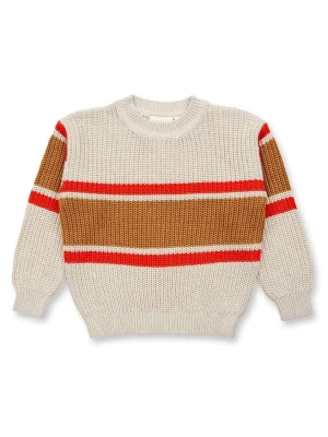 Sense Organics Sweter "Delia" w kolorze beżowo-jasnobrązowym rozmiar: 122