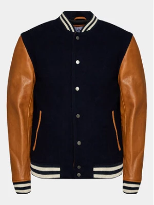 Serge Pariente Kurtka bomber Varsity Bomber Granatowy Regular Fit