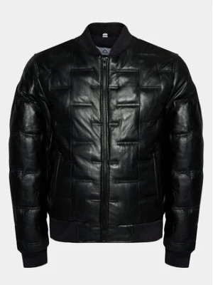 Serge Pariente Kurtka skórzana Clever Czarny Slim Fit